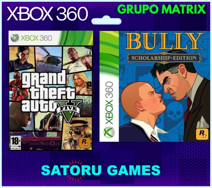 Kit 2 Jogos GTA V + Bully Xbox 360 Mídia Digital Original – Alabam