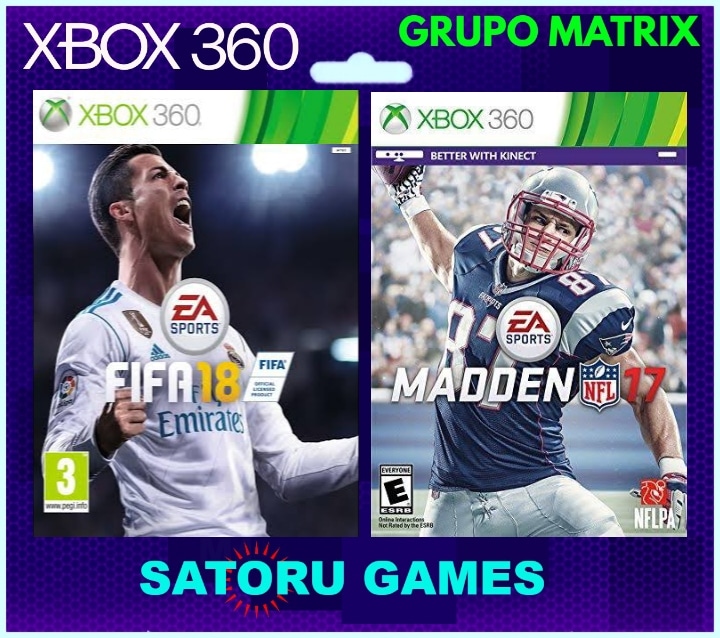 Kit 2 Jogos FIFA 18 + NFL 17 Xbox 360 Mídia Digital Original – Alabam