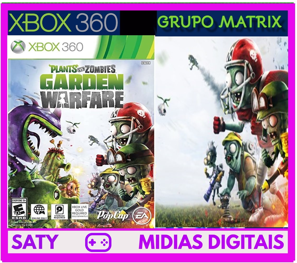 Plants VS Zombies Xbox 360 Original (Mídia Digital) – Games Matrix